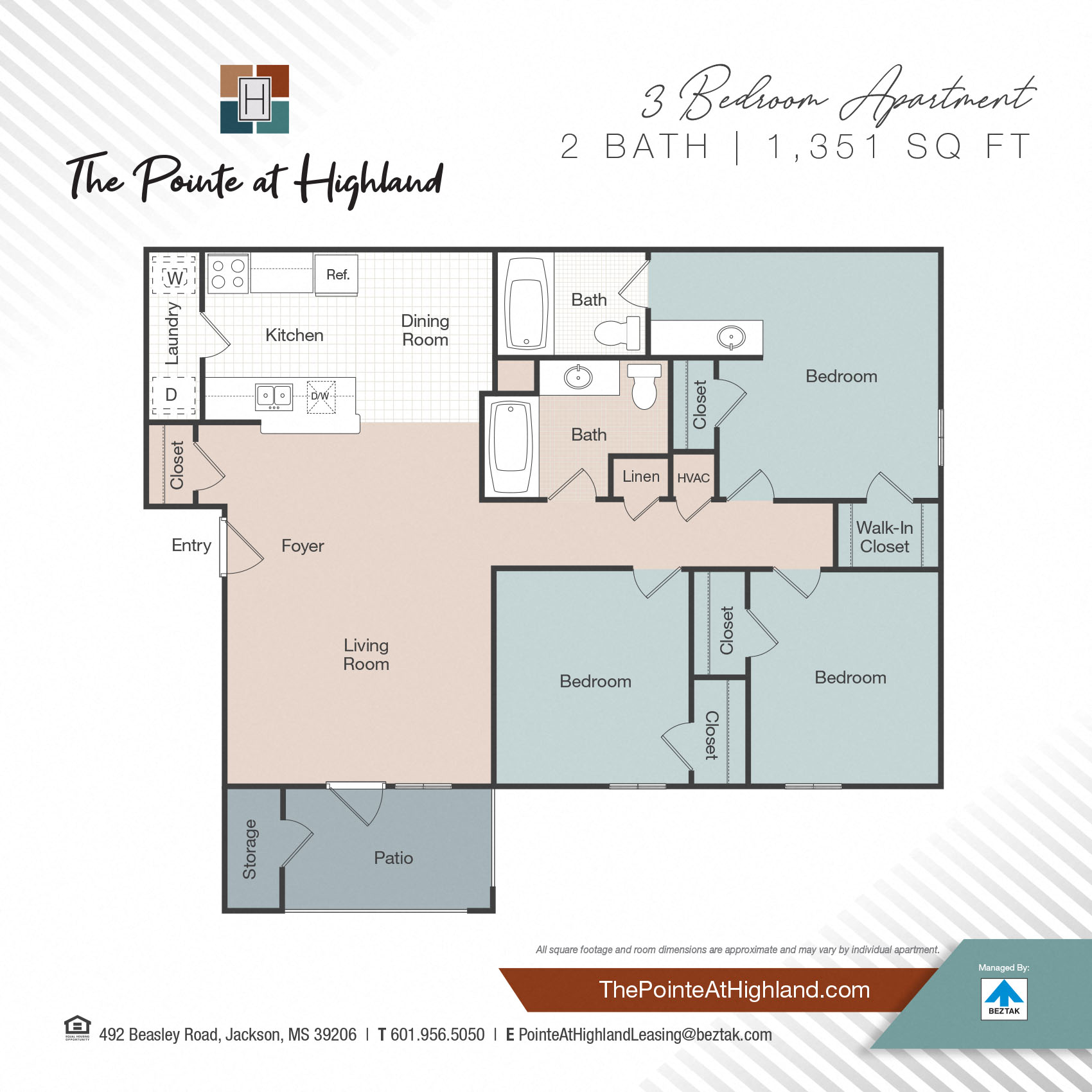 3 Bedroom floor plan